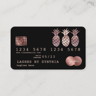 Pineapple Credit Card Styled Dripping Gold