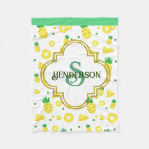 Pineapple Custom  Fleece Blanket