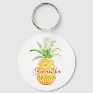 Pineapple Custom Name Key Ring