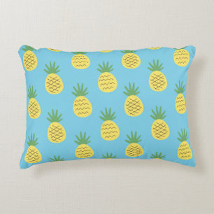 Pineapple Delight: Tropical Fruit Print Decorative Cushion