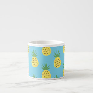 Pineapple Delight: Tropical Fruit Print Espresso Cup