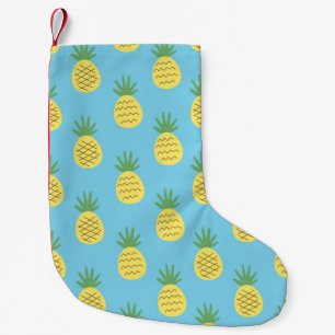 Pineapple Delight: Tropical Fruit Print Small Christmas Stocking