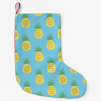 Pineapple Delight: Tropical Fruit Print Small Christmas Stocking
