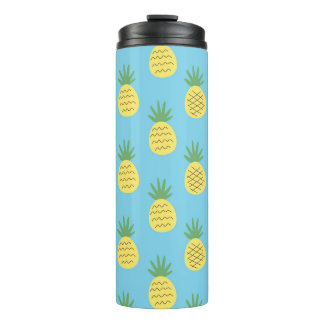 Pineapple Delight: Tropical Fruit Print Thermal Tumbler