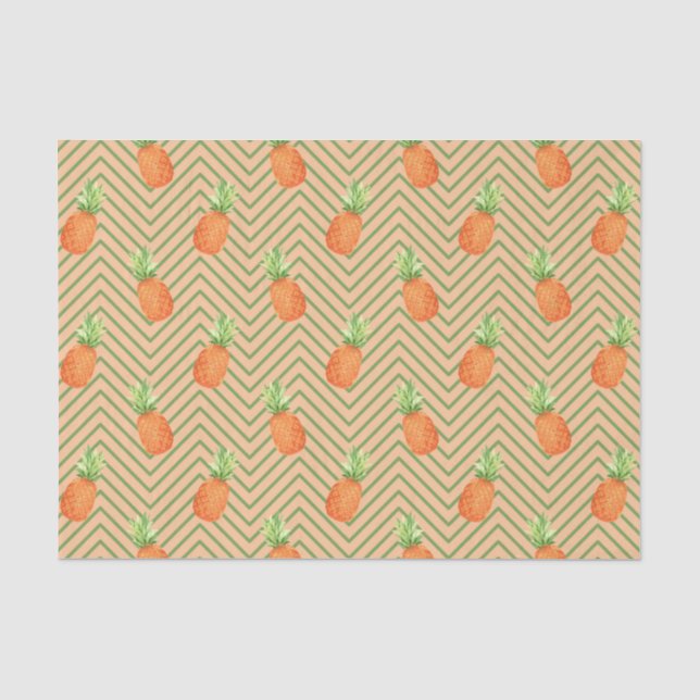 Pineapple (Design 11 Yellow/Orange Series) Tissue Paper (Front)
