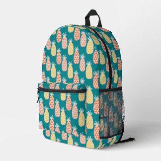 Pineapple Doodle Pattern Printed Backpack