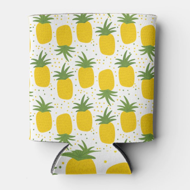 Pineapple Dots: Summer Fruit Design Can Cooler (Front)