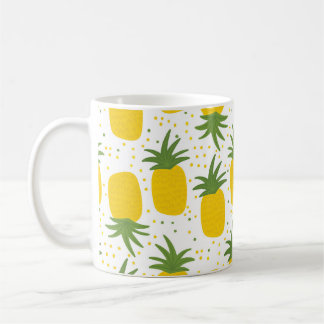 Pineapple Dots: Summer Fruit Design Coffee Mug