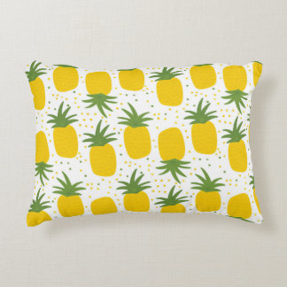 Pineapple Dots: Summer Fruit Design Decorative Cushion