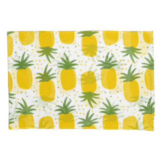 Pineapple Dots: Summer Fruit Design Pillowcase