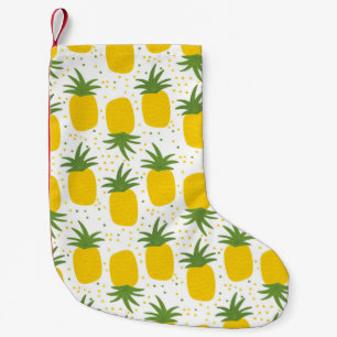 Pineapple Dots: Summer Fruit Design Small Christmas Stocking