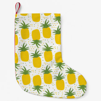 Pineapple Dots: Summer Fruit Design Small Christmas Stocking