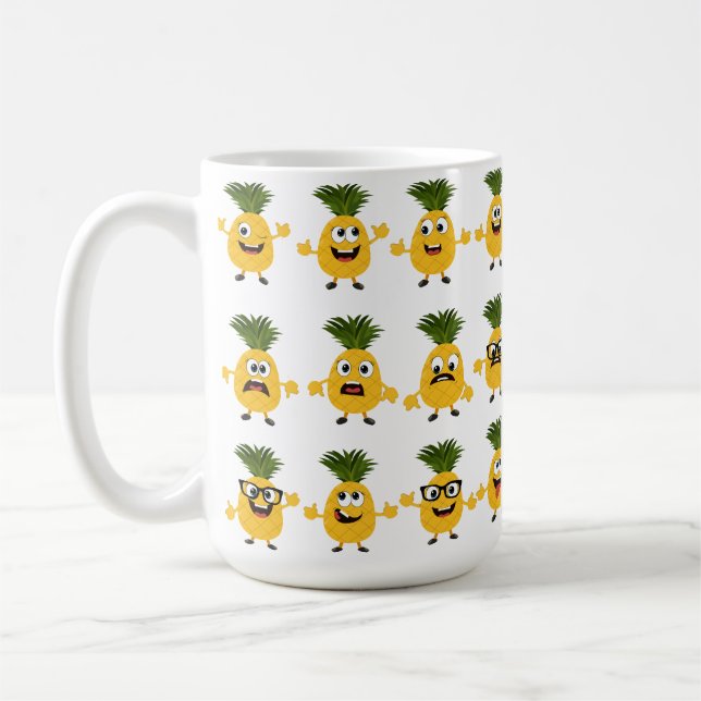 pineapple emotions coffee mug (Left)