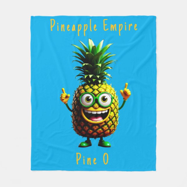 Pineapple Empire Fleece Blanket  (Front)