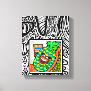 Pineapple Face in Therapy, Canvas Print
