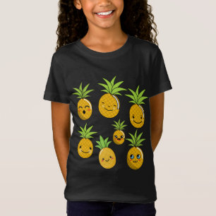 Pineapple Family Cute Kawaii Funny Hawaiian Fruit  T-Shirt