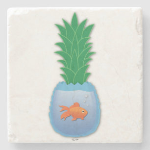 Pineapple Fish Stone Coaster