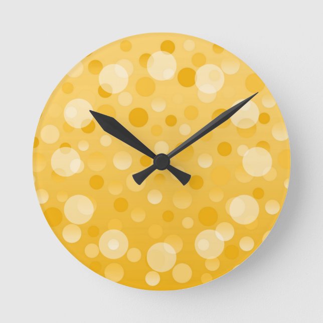 Pineapple Fizz 'Bubbles' clock round (Front)