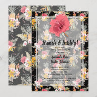 Pineapple Floral Couples Wedding Shower Invitation