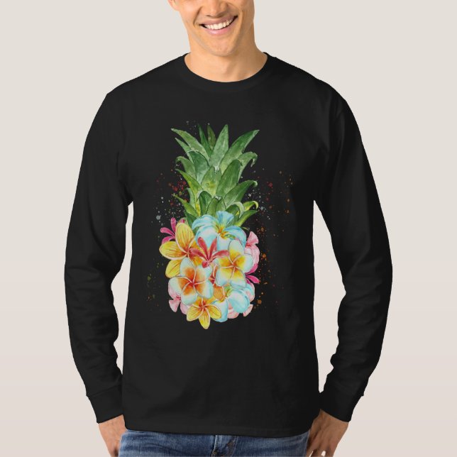 Pineapple Flowers Aloha Hawaiian Tee Pineapple Tee (Front)