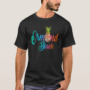 Pineapple Flowers Ormond Beach Vintage Florida Flo T-Shirt