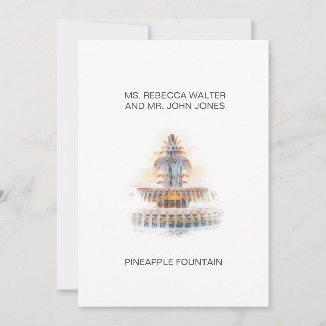 Pineapple Fountain - Charleston Holiday Card (Front)