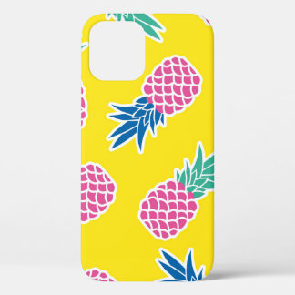 Pineapple Frenzy: Bright Cartoon Vintage. iPhone 12 Case