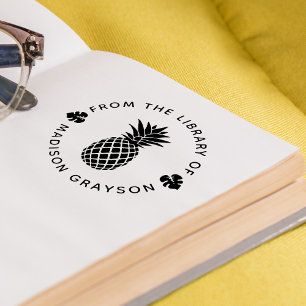 Pineapple From The Library Of Personalised Self-inking Stamp