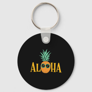 Pineapple Fruit Aloha Beaches Hawaii - Hawaiian 1 Key Ring