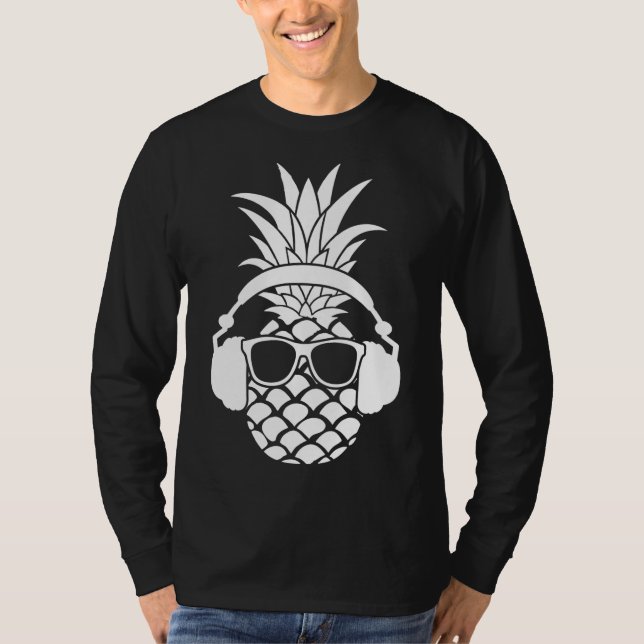 Pineapple Fruit Beach Bar Sunny Funny Vacation Mod T-Shirt (Front)