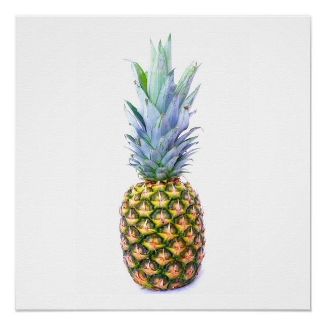 Pineapple Fruit Beach Dessert Colourful Tropical Poster (Front)