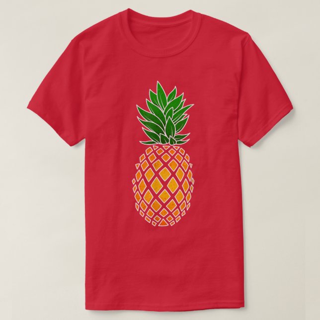Pineapple Fruit Diamond Shape Artwork 13092833 T-Shirt (Design Front)