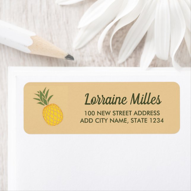 Pineapple fruit on brown (Insitu)