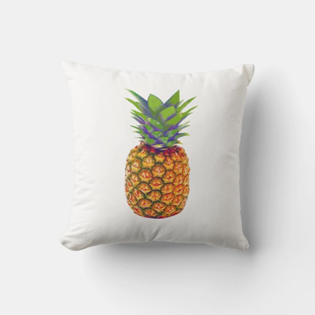 Pineapple Fruit on White Cushion (Front)