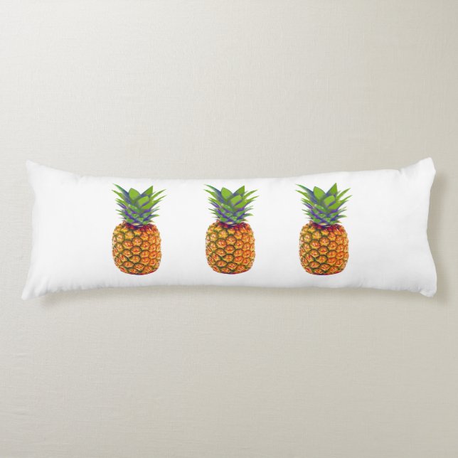 Pineapple Fruits on White Body Cushion (Front)