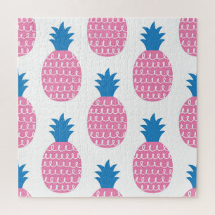 Pineapple Fun, Vintage Seamless Design. Jigsaw Puzzle
