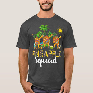 Pineapple Funny Squad Dabbing Three Pineapples Sun T-Shirt