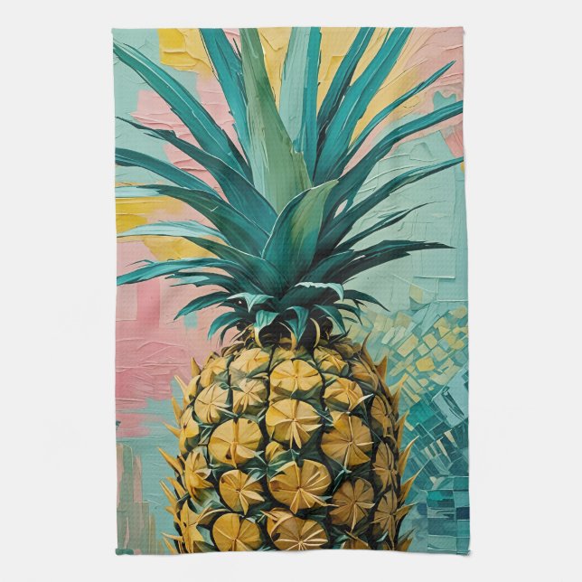 Pineapple Fusion Tea Towel (Vertical)