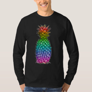 Pineapple Gay Lesbian Rainbow Tropical LGBTQ Pinea T-Shirt