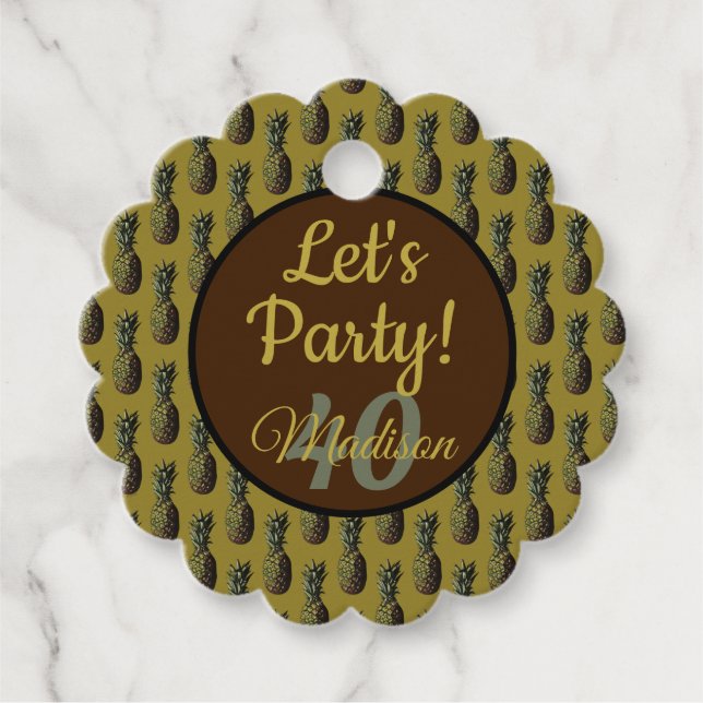 Pineapple Gift / Favour Tag (Front)