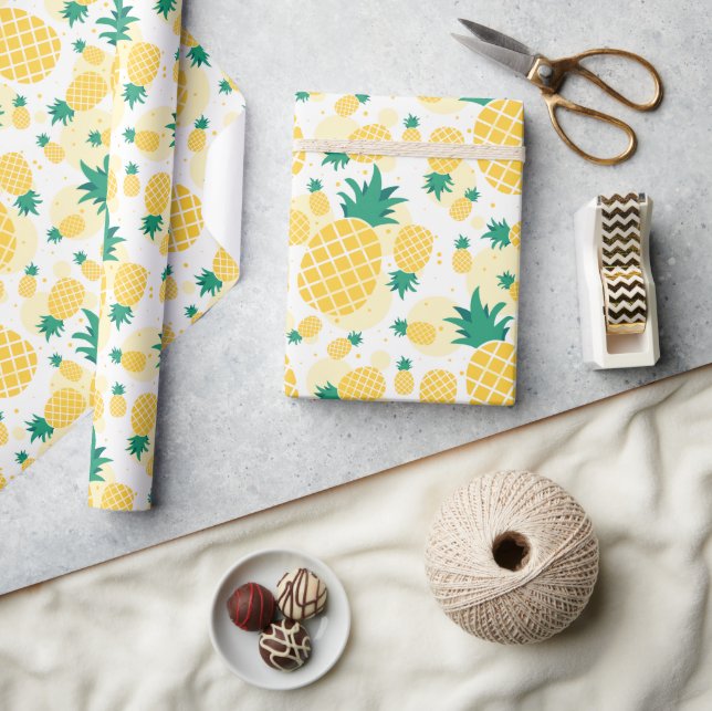 Pineapple Glossy Wrapping Paper, 30" x 6' Wrapping Paper (Crafts)