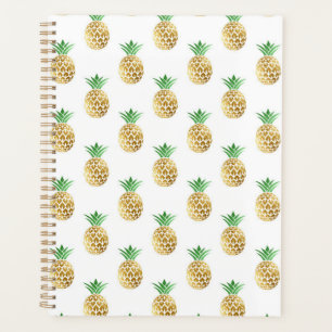 Pineapple Gold Tropical Paper Planner