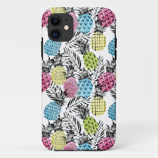Pineapple Grunge Palms Case-Mate iPhone Case (Back)