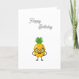 Pineapple Happy Birthday Card
