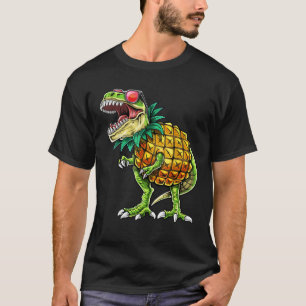 Pineapple Hawaii T Rex Dinosaur Aloha Summer Gift T-Shirt