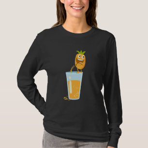Pineapple Hawaiian Aloha Tropical Honolulu Women M T-Shirt
