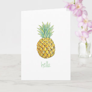 Pineapple Hello greeting card