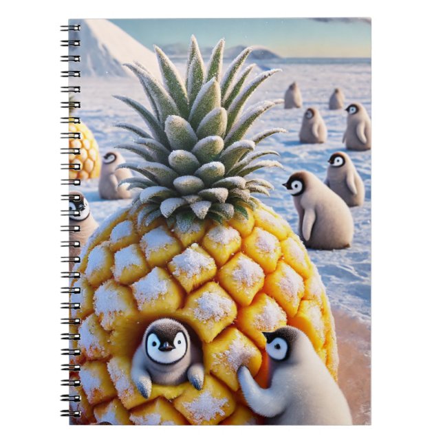 Pineapple House and Penguin Notebook (Front)