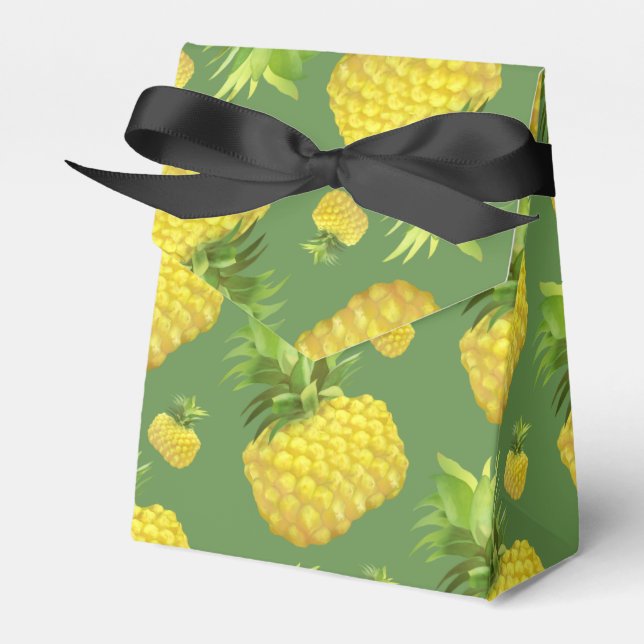 Pineapple Illustration Favour Box (Front Side)