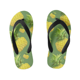 Pineapple Illustration Kid's Jandals
